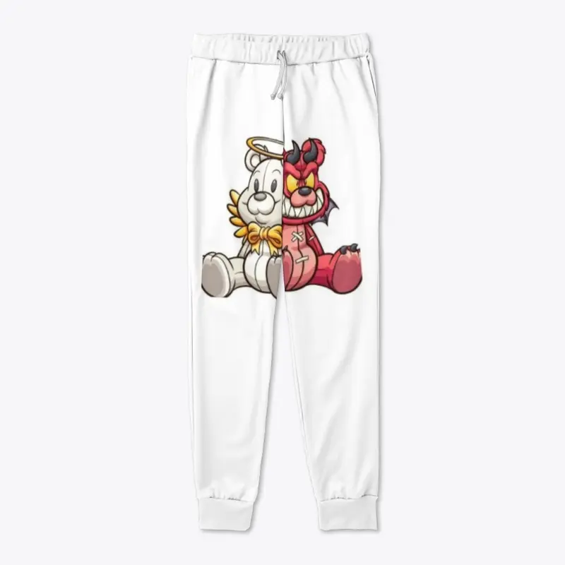 Angel/Demon teddy bear joggers